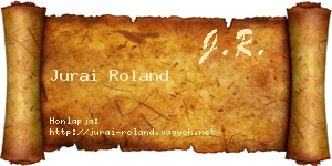 Jurai Roland névjegykártya